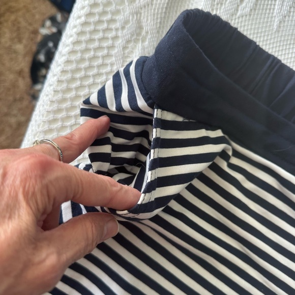 Striped Navy and White Women's Shorts CUSMA beach&sports wear shorts - Picture 2 of 4
